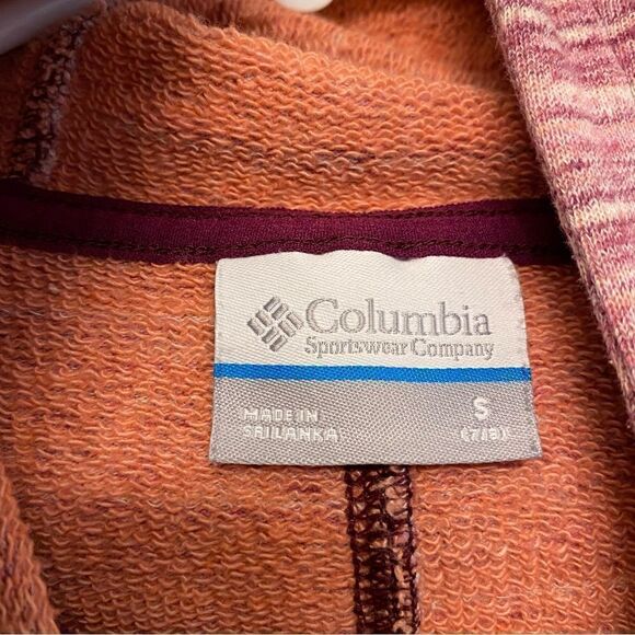 Columbia Girls jacket Youth pink cotton blend hoodie sweatshirt full zip S 7/8 - Picture 8 of 9